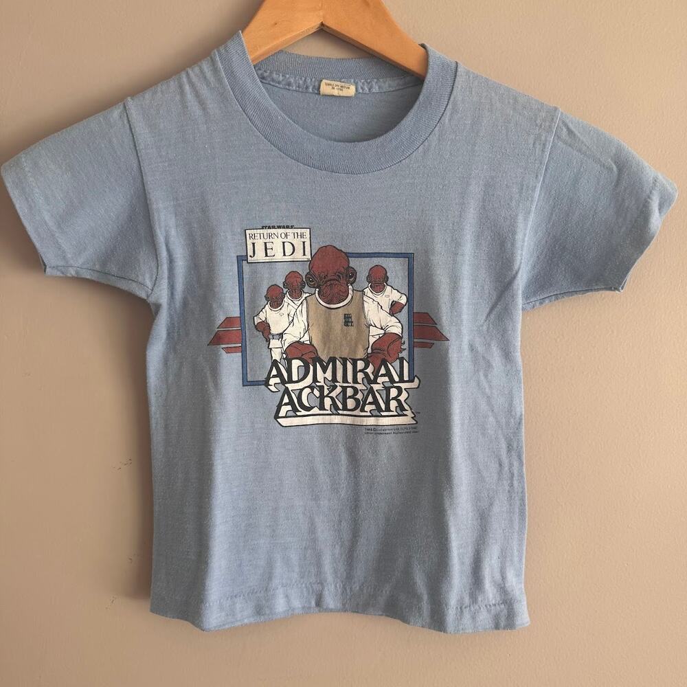 Vintage Star Wars 1983 Return Of The Jedi Ackbar Junior Stars T Shirt Youth 7
